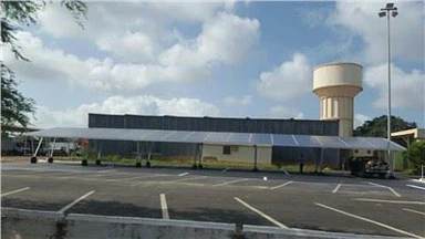 Montažna konstrukcija solarnega nadstreška iz aluminijeve zlitine