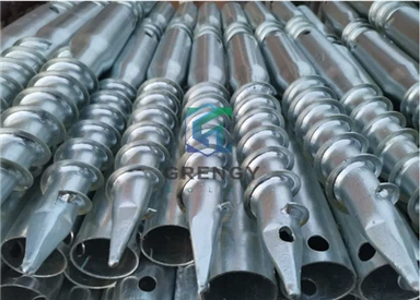 HDG spiralni pilotni temelj z ozemljitvenim vijakom za sistem pritrditve na tla