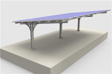 Vodoodporen sistem solarnih regalov iz jeklenega solarnega nadstreška