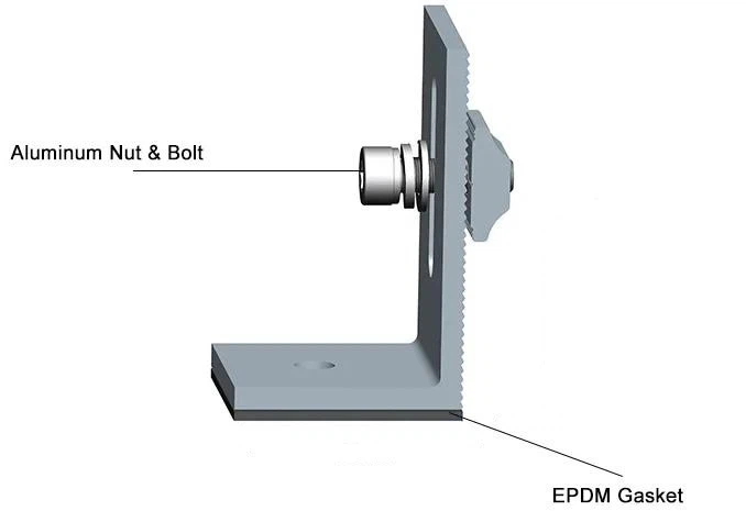 L Feet Solar Roof Mounting Stand