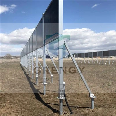 Vertikalni bifacialni solarni sistemi za pritrditev na tla