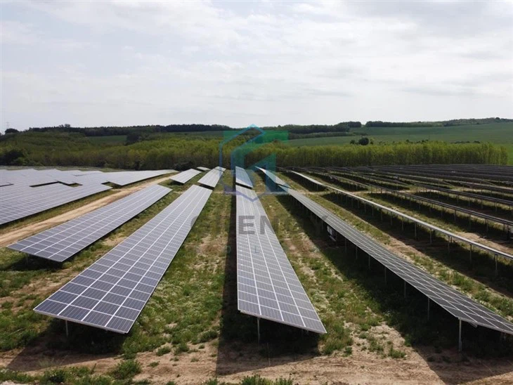 Double Post Ramming Pile Ground Mount Solar Mounting System