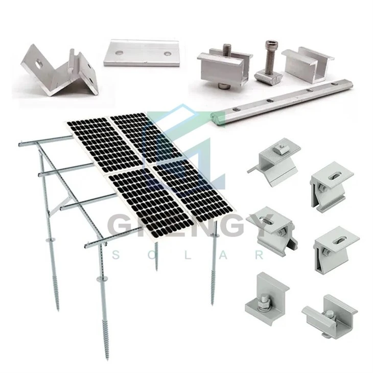 Ground Galvanized Steel Profile Solar Panel Mounting Structure Single Section HDG Steel