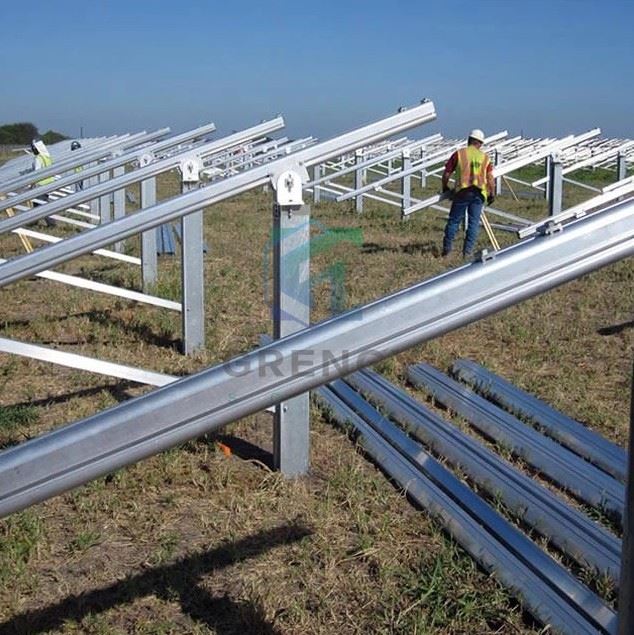Ground Solar Mounting With C Channel Steel Support