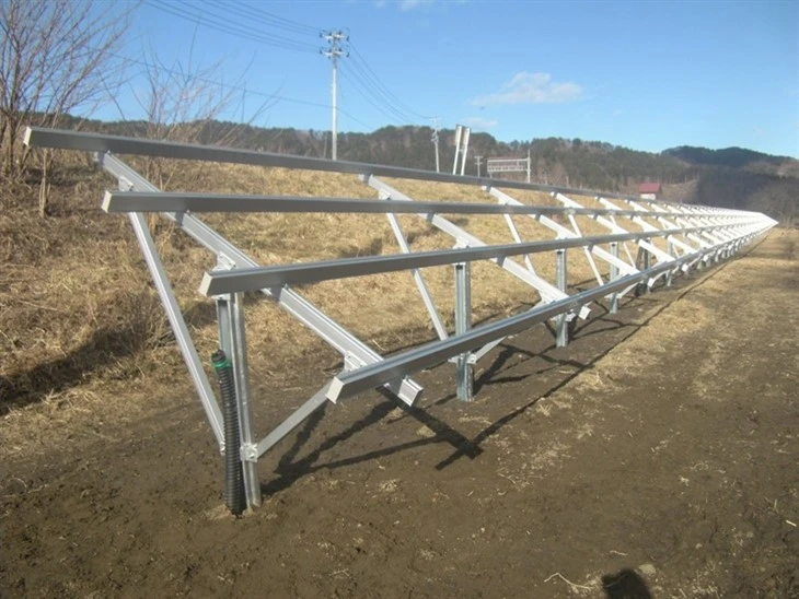 SINGLE RAMMING MOUNT RACK For PV SOLAR PANELS
