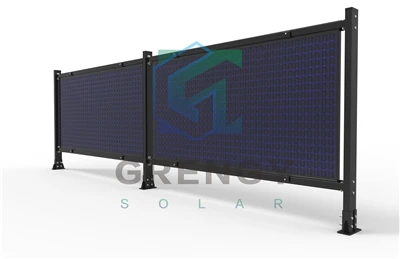 Solarna ograja z betonskim temeljem