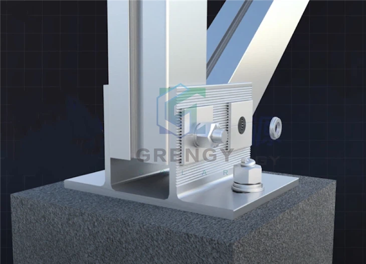 Solar Mounts Concrete Foundation