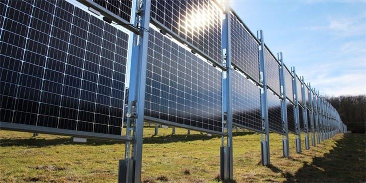 Vertical Bifacial Solar Panels Mounting